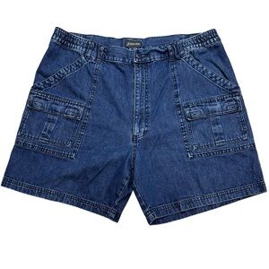 St.John’s Bay Blue Denim 6 Pocket Button Zip Close Men’s Jean Shorts sz 40